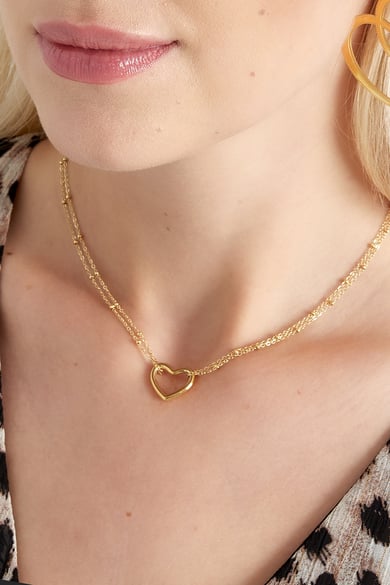 Collar tono corazón - Color dorado h5 Imagen4